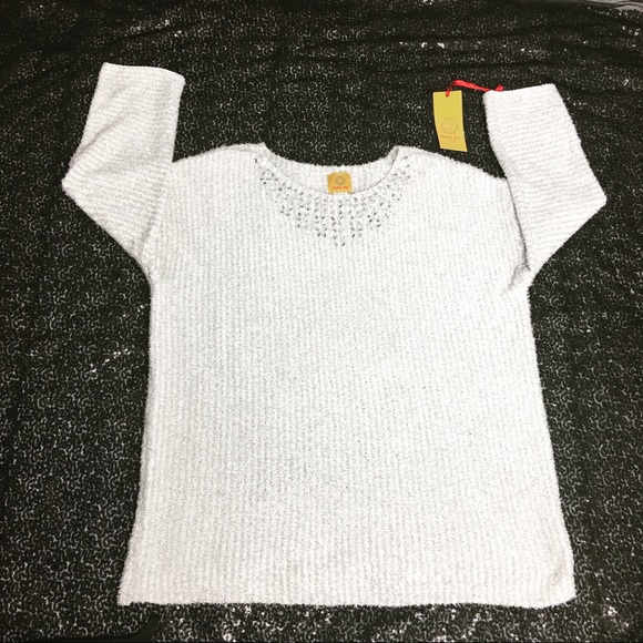 Ruby Rd. silver Eyelash Sweater - Picture 2 of 8